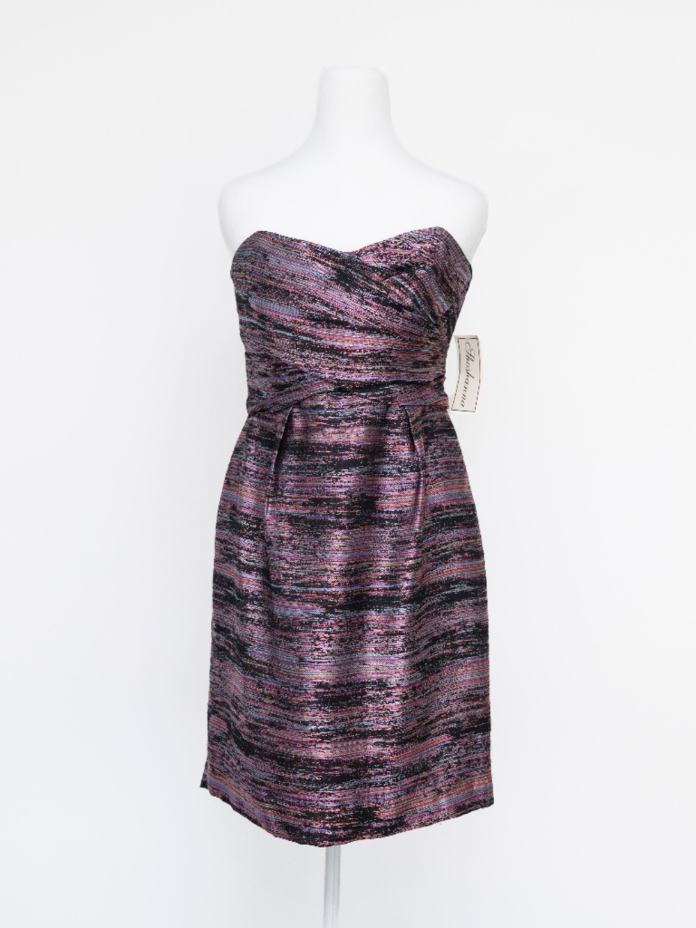 Shoshanna - Multicolor Textured Jacquard Cocktail Dress